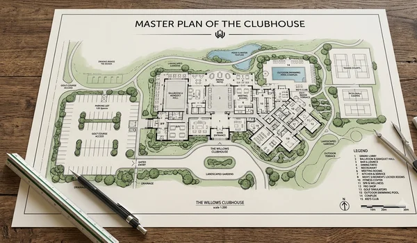 Master Plan of the Prestige Park Ridge Clubhouse